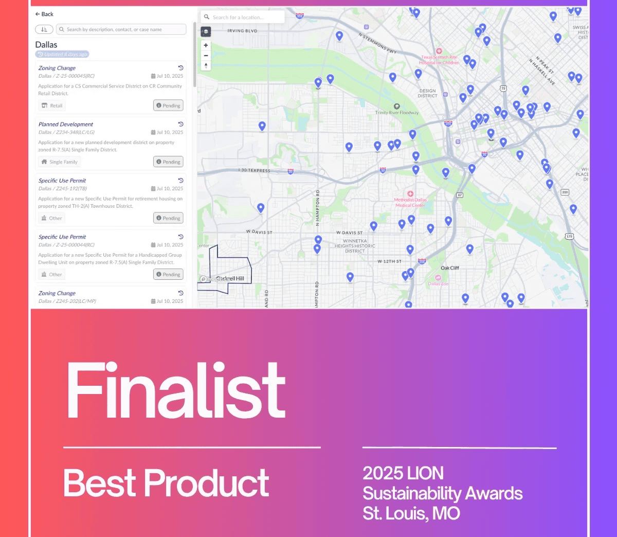 Finalist — Best Product, 2025 LION Sustainability Awards, St. Louis, MO